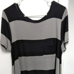 Carly Jacquard gray and black striped